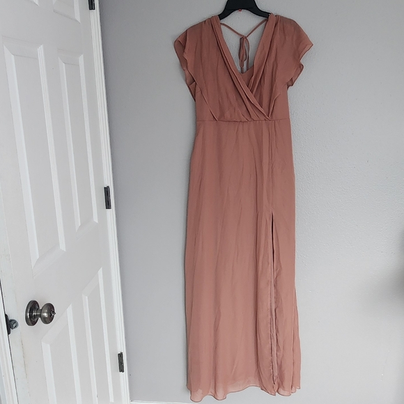 Birdy Grey Violet Chiffon Desert Rose Dress - Picture 1 of 12